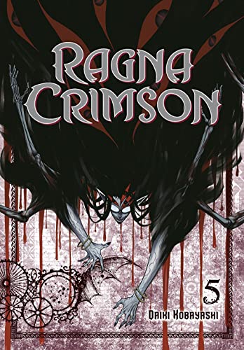 Ragna Crimson 5" manga cover featuring a dark, winged figure and red accents.