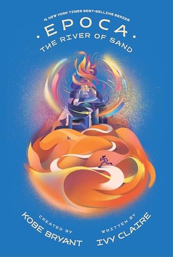Book cover: colorful illustration of a city and running figure in sand.