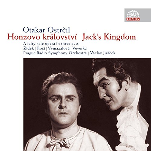 CD cover for Otakar Ostrčil’s “Jack’s Kingdom” opera, featuring two men.