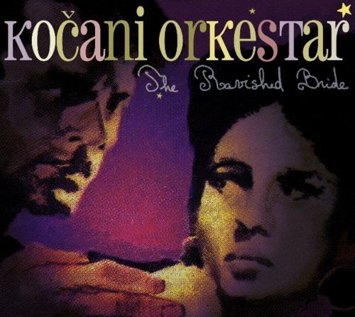 "Kocani Orkestar album cover with a woman's face and a hand holding a veil."