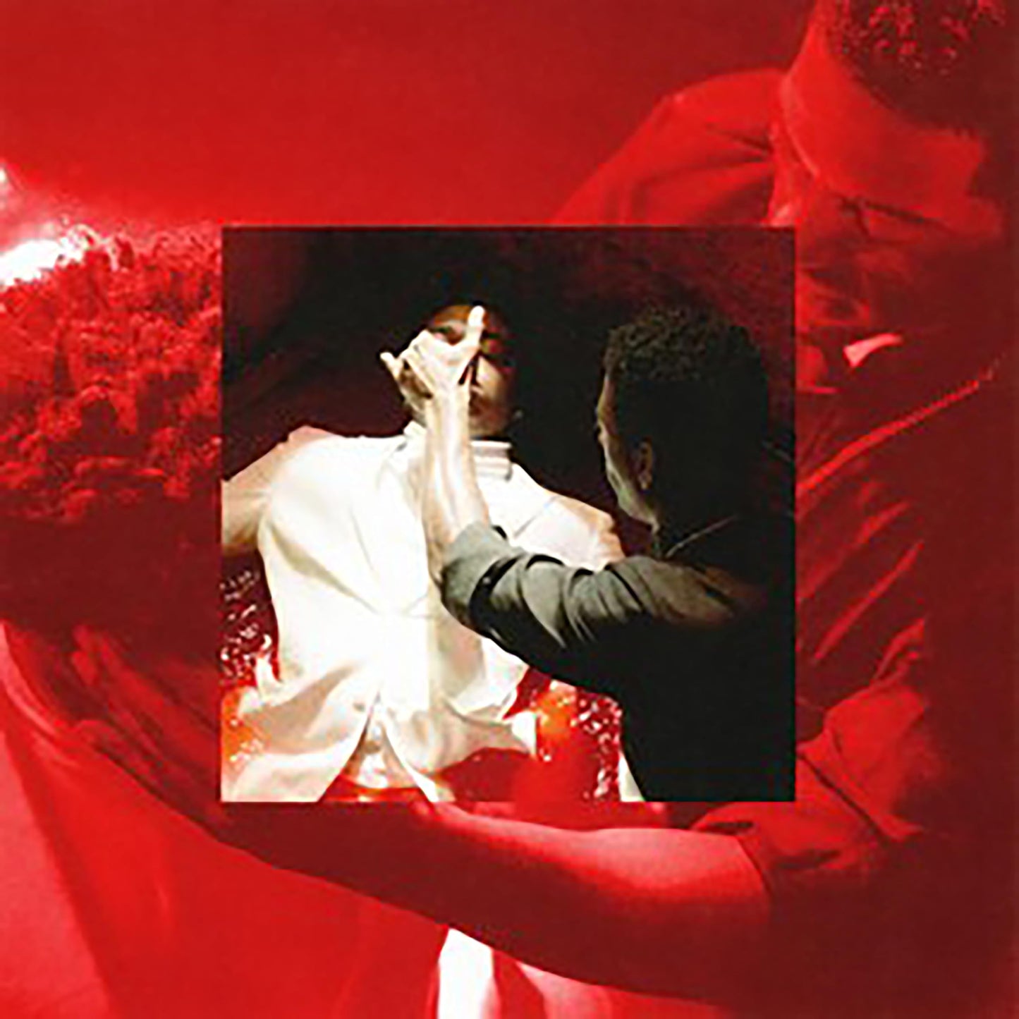 Red album cover featuring Kodak Black in a fragmented, mirrored portrait.