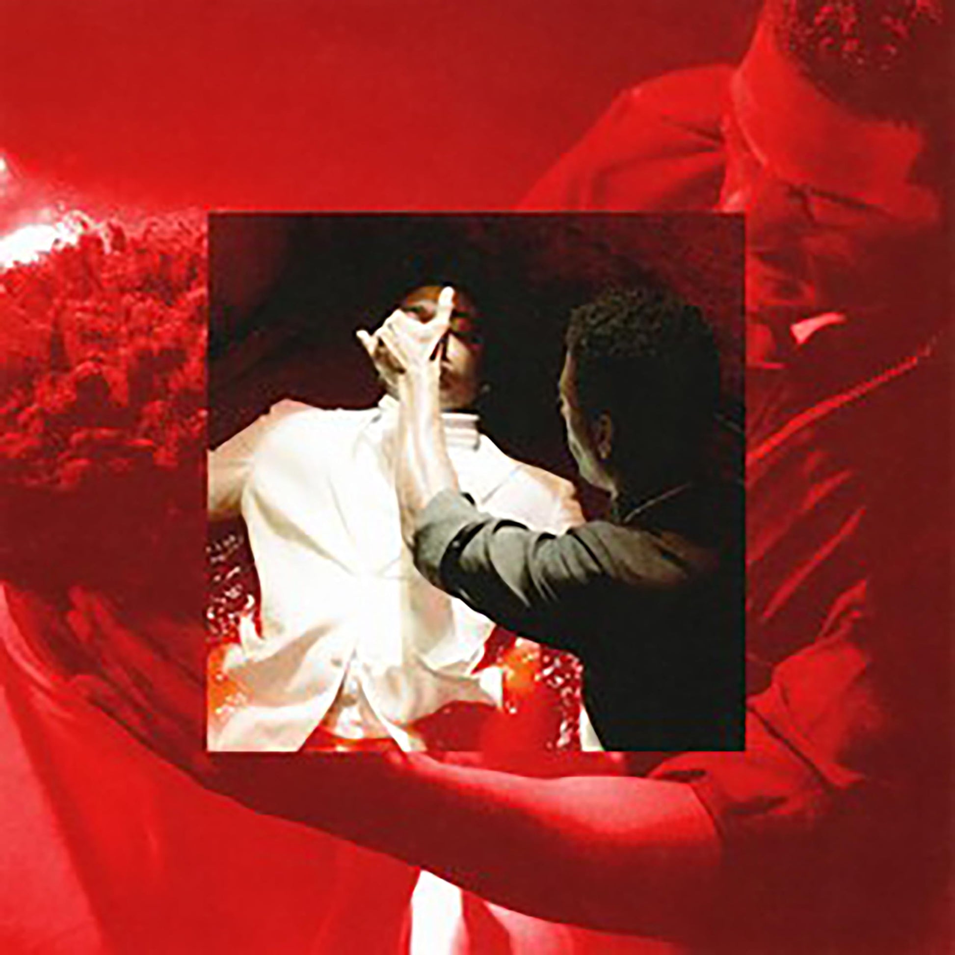 Red album cover featuring Kodak Black in a fragmented, mirrored portrait.