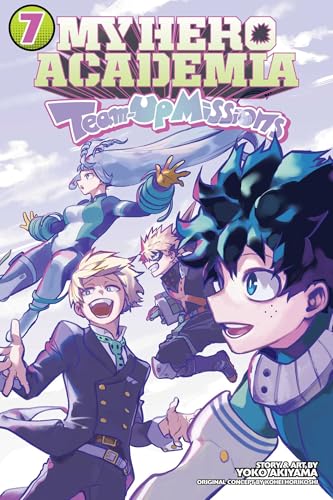 Cover of “My Hero Academia: Team-Up Missions, Vol. 7” manga featuring four characters.