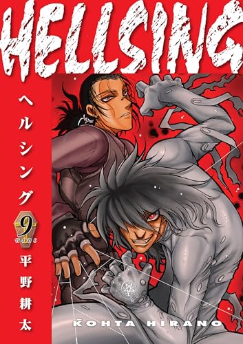 Hellsing Volume 9 cover: two menacing figures against a red background.