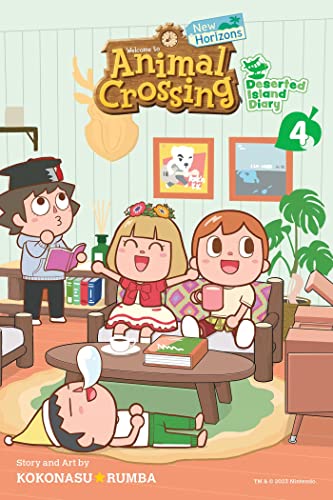 Cover art for Animal Crossing: New Horizons Deserted Island Diary Volume 4 manga.