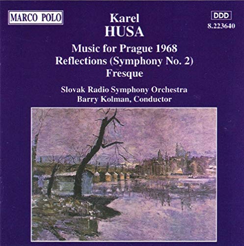 CD cover for Karel Husa’s “Musica Per Praga 1968,” with a landscape painting.