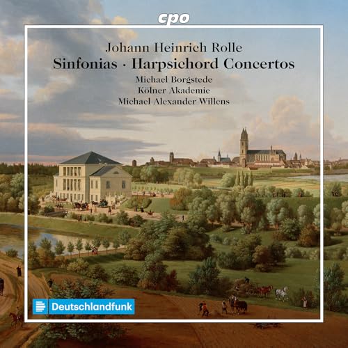 CD cover depicting a classical landscape painting with a building and figures.
