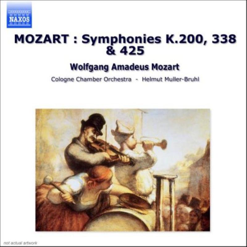 CD cover for Mozart symphonies featuring a painting of musicians.