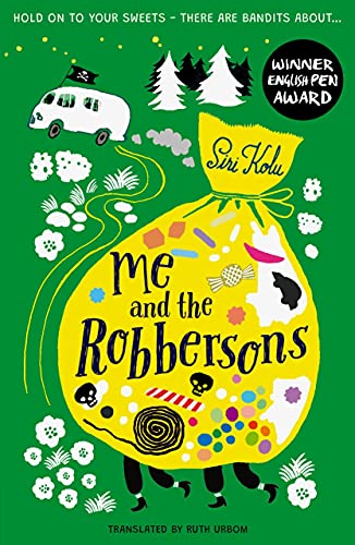 Book cover featuring a large yellow sack filled with sweets on a green background.