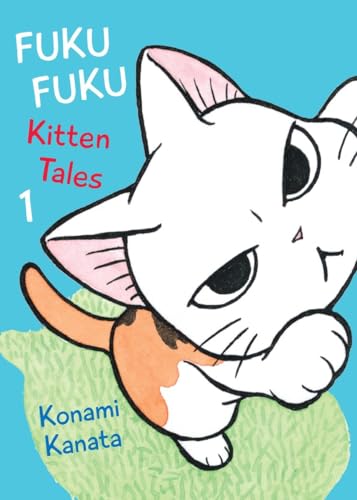 Book cover: white kitten with orange markings, titled "FukuFuku: Kitten Tales.