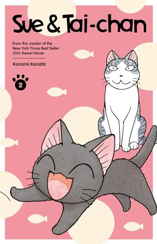 Sue & Tai-chan Volume 2 manga cover with two grey cats.