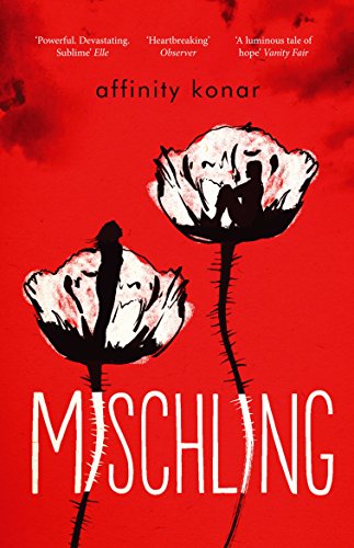 Book cover: red background, white poppies, and silhouetted figures.
