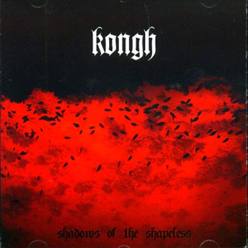 CD cover for Kongh’s “Shadows of the Shapeless” with red and black imagery.