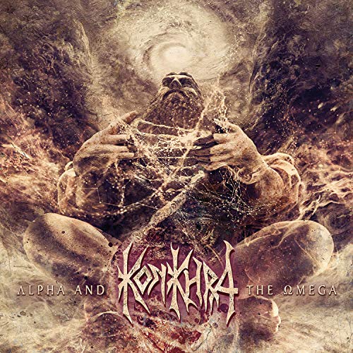 Dark fantasy album cover featuring a monstrous figure in a swirling cosmos.