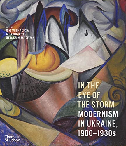 Book cover with abstract, colorful painting and title "In the Eye of the Storm".