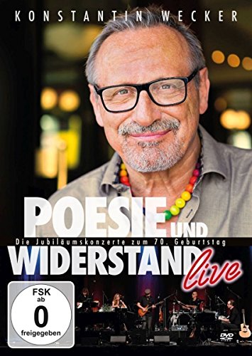 Konstantin Wecker portrait on DVD cover, with band performing below.