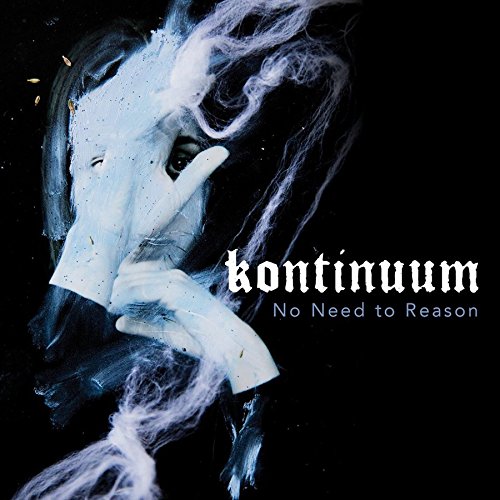 "Album cover with a white mask on a face surrounded by smoke."