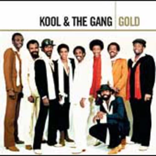 AlbumC.D. cover of Kool & The Gang Gold featuring eight men in stylish outfits.