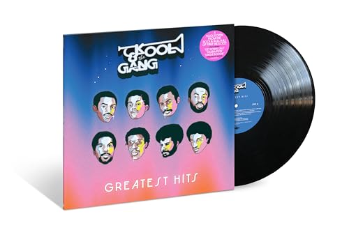 Kool & The Gang’s “Greatest Hits” vinyl record with band portrait cover.