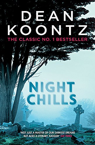 Book cover for "Night Chills" by Dean Koontz, featuring a misty graveyard.