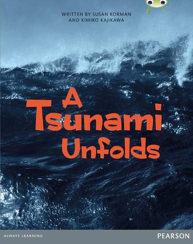 Book cover: large wave, red title "A Tsunami Unfolds", Pearson logo.