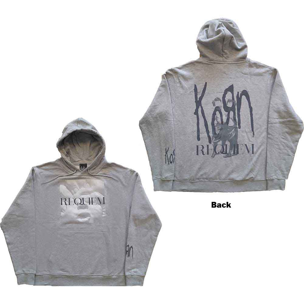 Black pullover hoodie with large “Requiem” print on the back, size XX-Large.