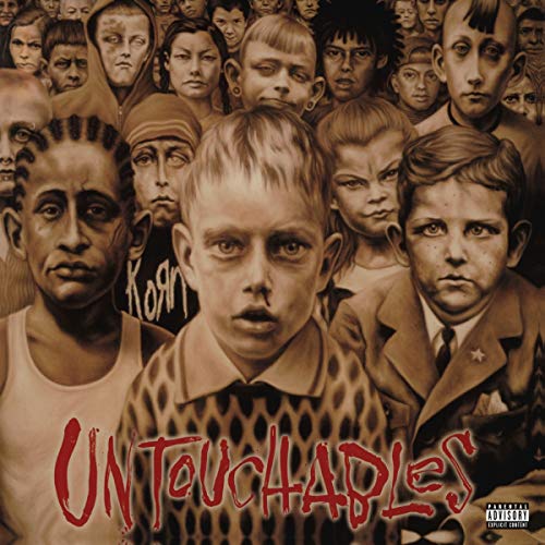 Album cover showing a crowd of children with the red text Untouchables below.