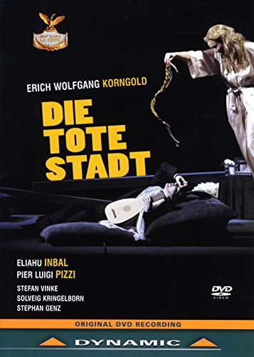 DVD cover for Korngold’s “Die Tote Stadt” opera, featuring stage imagery.