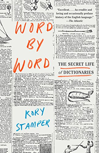 Book cover with red title "Word by Word" on a dictionary page background.