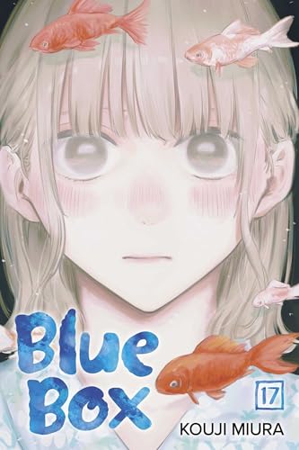 Manga cover featuring a girl's face surrounded by goldfish with the title Blue Box.