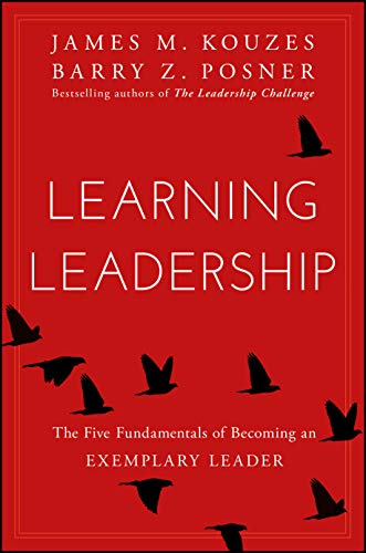 Red book cover with white text, “Learning Leadership,” and silhouetted birds.