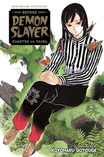 Manga cover featuring a person in a striped shirt sitting among insects and moss.