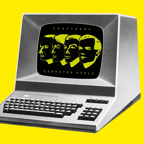 Kraftwerk “Computer World” CD cover: vintage computer with four faces.