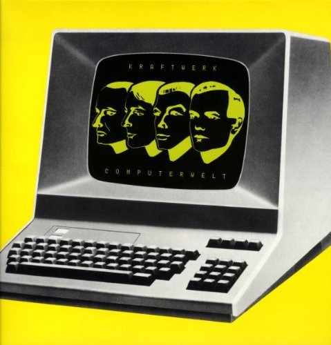 Kraftwerk “Computerwelt” vinyl album cover: four faces on a computer screen.