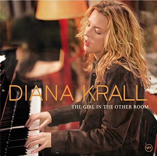 Diana Krall at a piano, album cover for "The Girl In The Other Room".