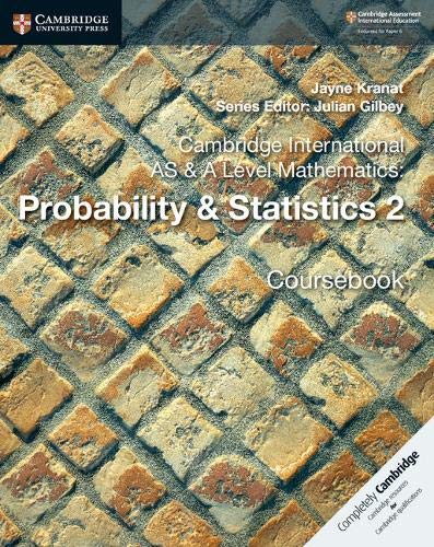 Textbook cover: “Probability & Statistics 2” with a stone brick background.