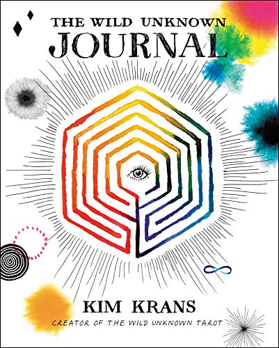 Journal cover with rainbow spiral labyrinth and central eye illustration.