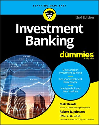 Book cover for "Investment Banking For Dummies," 2nd edition, with city skyline.