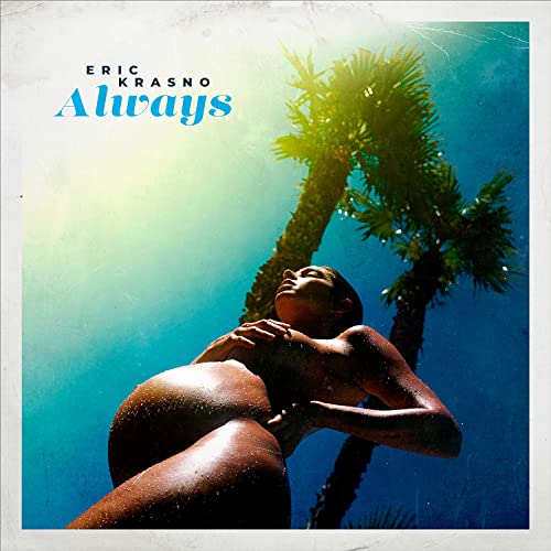 CD cover: woman looking up at a palm tree, sunny sky.