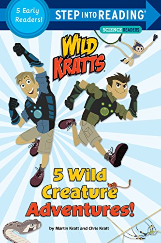 Cover of “5 Wild Creature Adventures!” featuring cartoon characters and animals.
