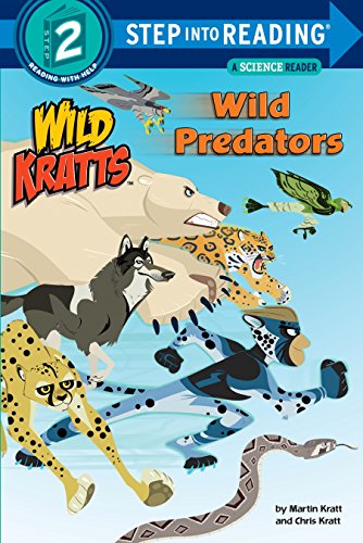 Wild Kratts book cover featuring cartoon predators including a polar bear, wolf, and cheetah.