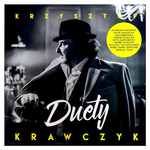Krzysztof Krawczyk album cover, a man in a suit and hat, titled "Duety".