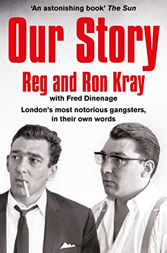 Book cover featuring Reg and Ron Kray with bold red text on white background.