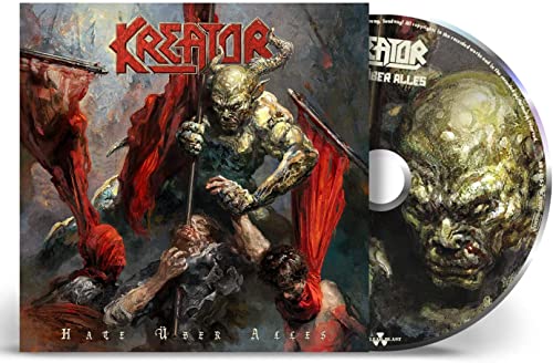 Kreator “Hate Über Alles” CD cover with a monstrous figure in red.