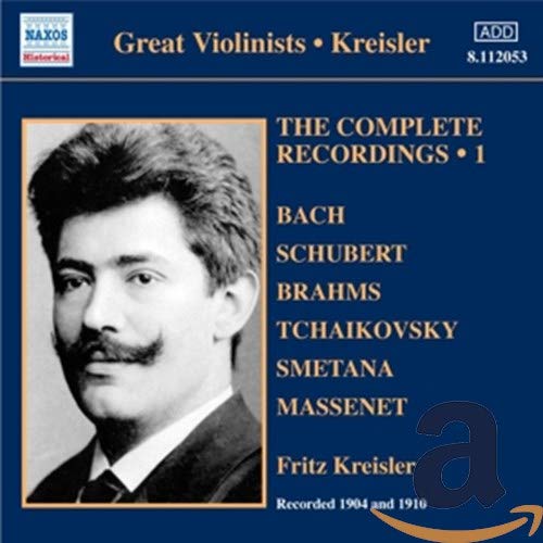 CD cover featuring a portrait of violinist Fritz Kreisler, composers listed.