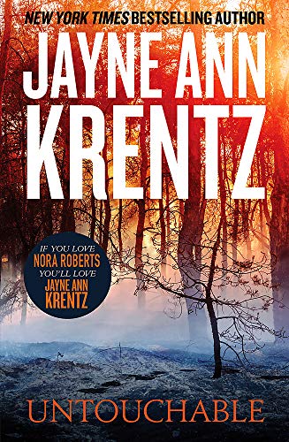 Book cover: “Untouchable” by Jayne Ann Krentz, with a forest scene.