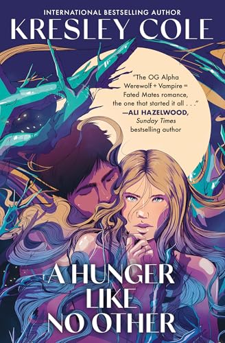Book cover featuring a blonde woman and a dark-haired man embraced, with blue swirls.