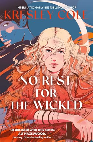 Book cover featuring two characters, a woman with blonde hair and a man.