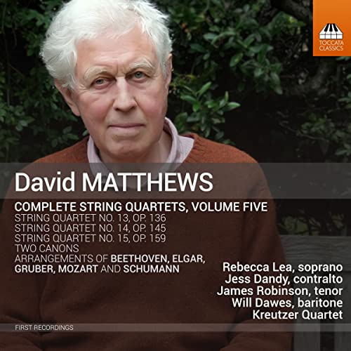 CD cover featuring portrait of composer David Matthews and performer details.