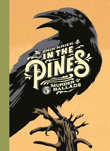 Book cover with a raven perched on a branch, titled “In the Pines.”